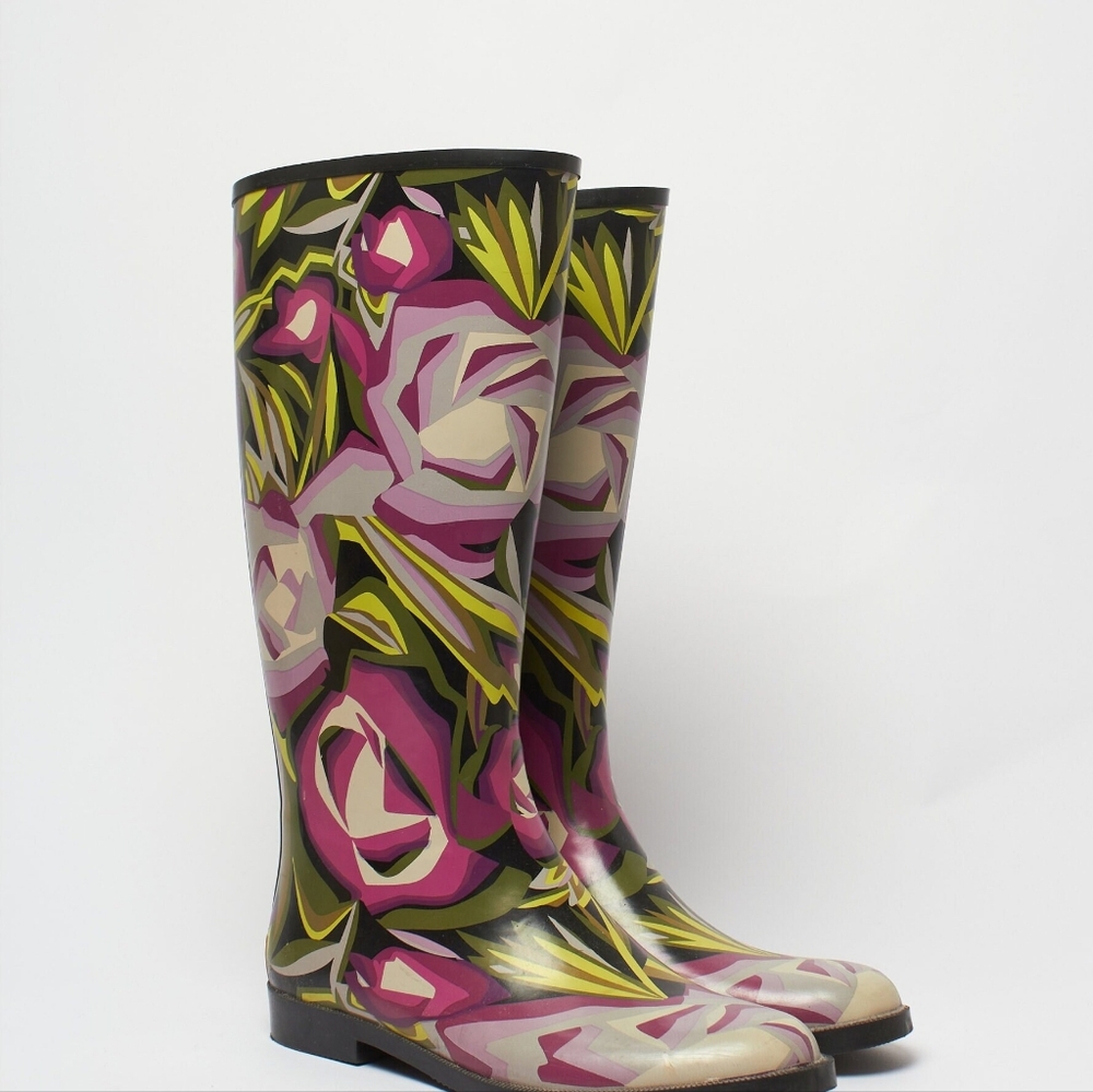Vintage 2011 Missoni for Target Women's Size 6 Floral Winter  Rain Snow Boots